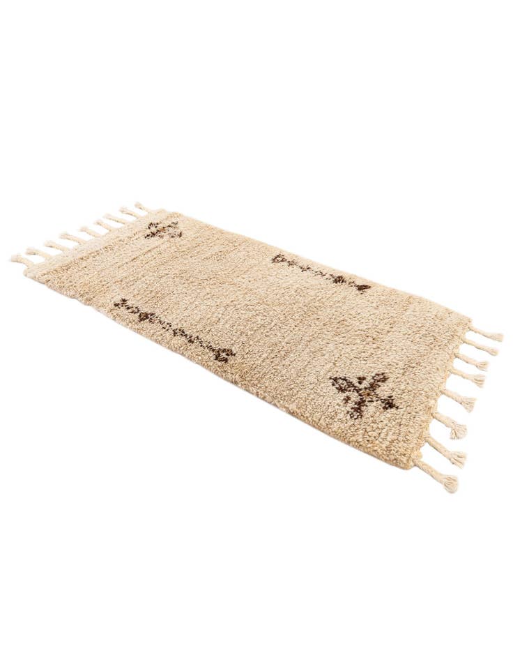 Detail image of  2' 3 x 4' 6  Hand Knotted Moroccan Wool Runner Rug