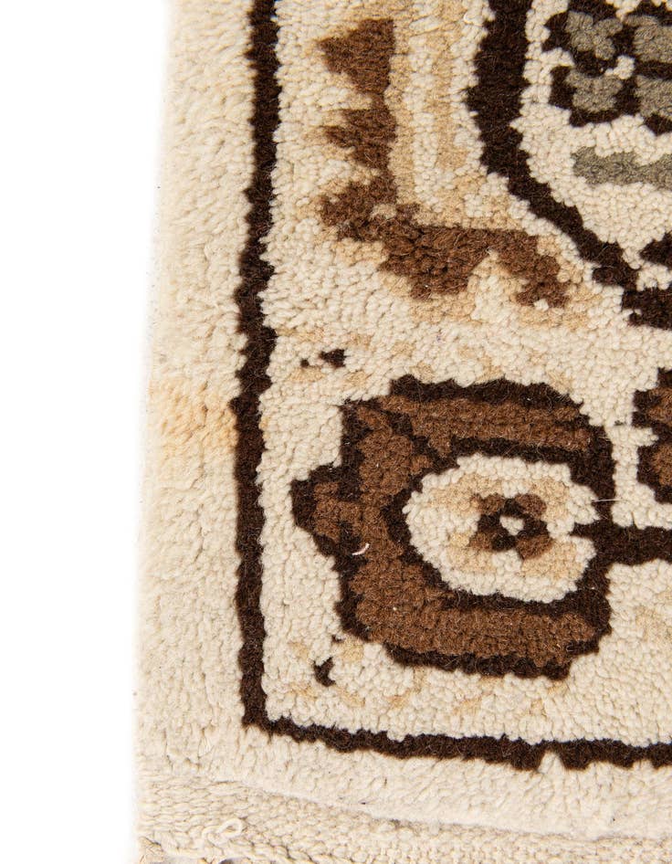 Detail image of  2' 5 x 4' 8  Hand Knotted Moroccan Wool Runner Rug
