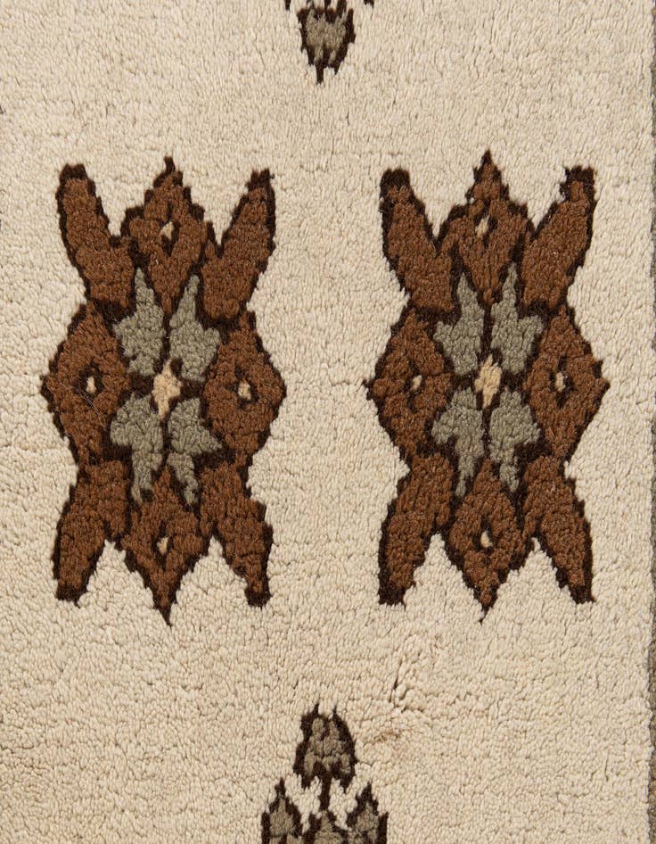 Detail image of  2' 5 x 4' 8  Hand Knotted Moroccan Wool Runner Rug