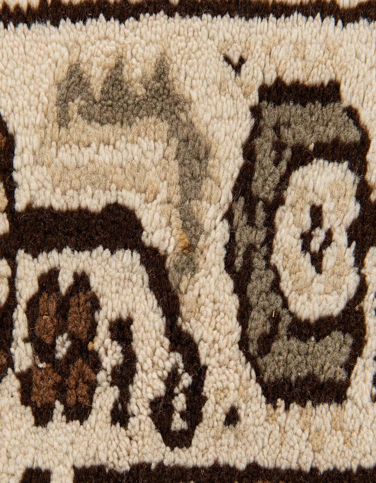 Detail image of  2' 5 x 4' 8  Hand Knotted Moroccan Wool Runner Rug