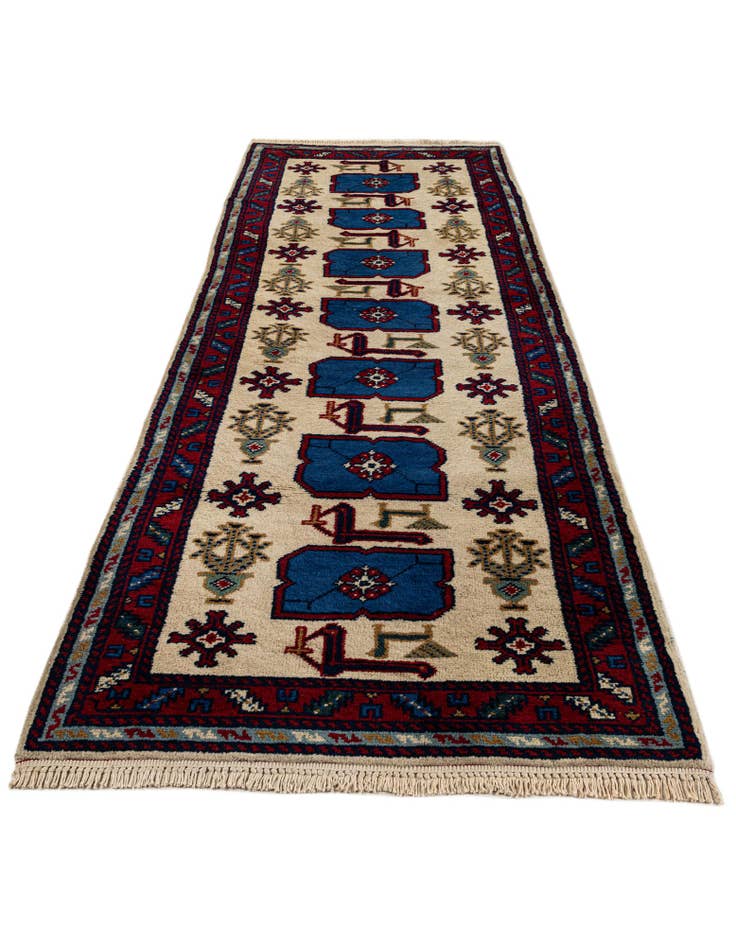 Detail image of  3' 4 x 9' 6  Hand Knotted Moroccan Wool Runner Rug