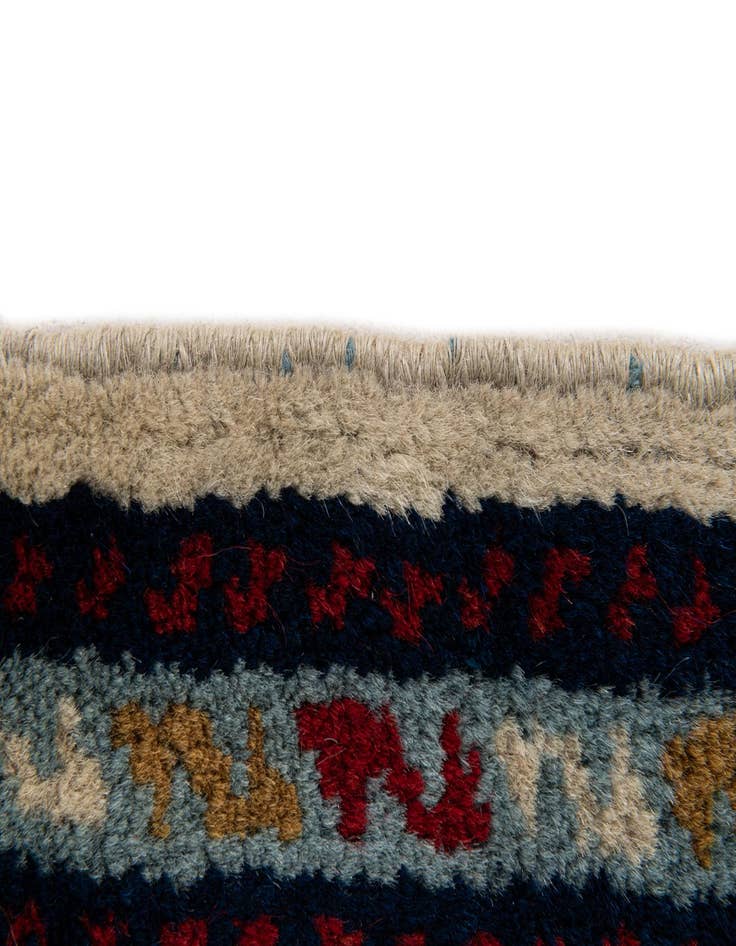 Detail image of  3' 4 x 9' 6  Hand Knotted Moroccan Wool Runner Rug