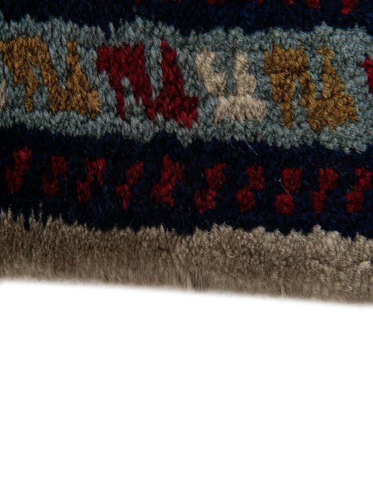 Detail image of  3' 4 x 9' 6  Hand Knotted Moroccan Wool Runner Rug