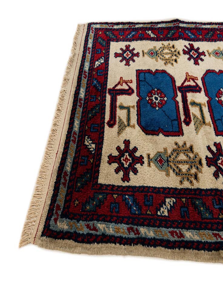 Detail image of  3' 4 x 9' 6  Hand Knotted Moroccan Wool Runner Rug