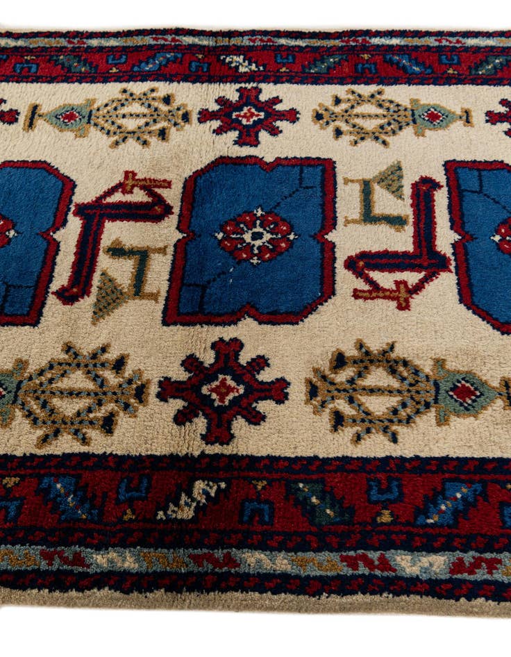 Detail image of  3' 4 x 9' 6  Hand Knotted Moroccan Wool Runner Rug