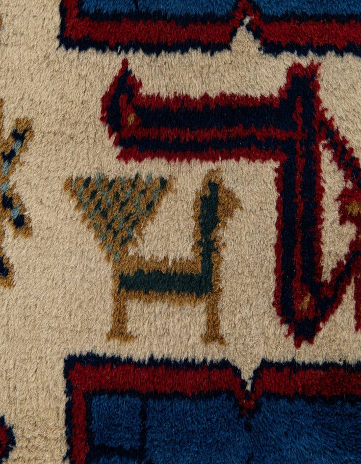 Detail image of  3' 4 x 9' 6  Hand Knotted Moroccan Wool Runner Rug