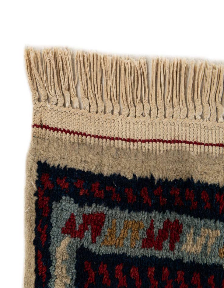 Detail image of  3' 4 x 9' 6  Hand Knotted Moroccan Wool Runner Rug