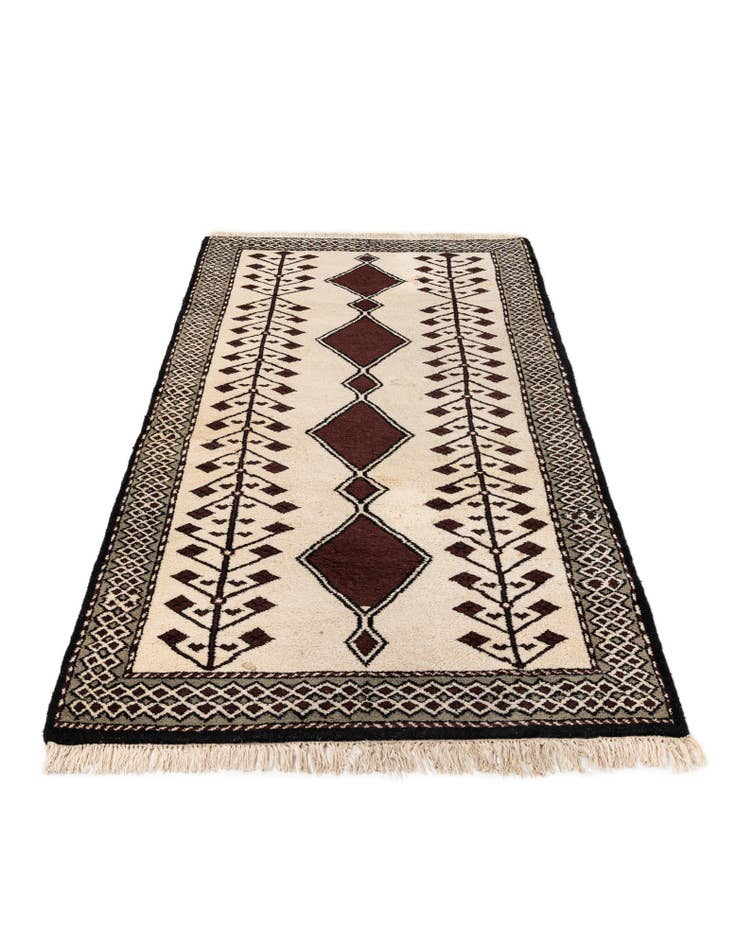 Detail image of  3' 4 x 6' 8  Hand Knotted Moroccan Wool Runner Rug