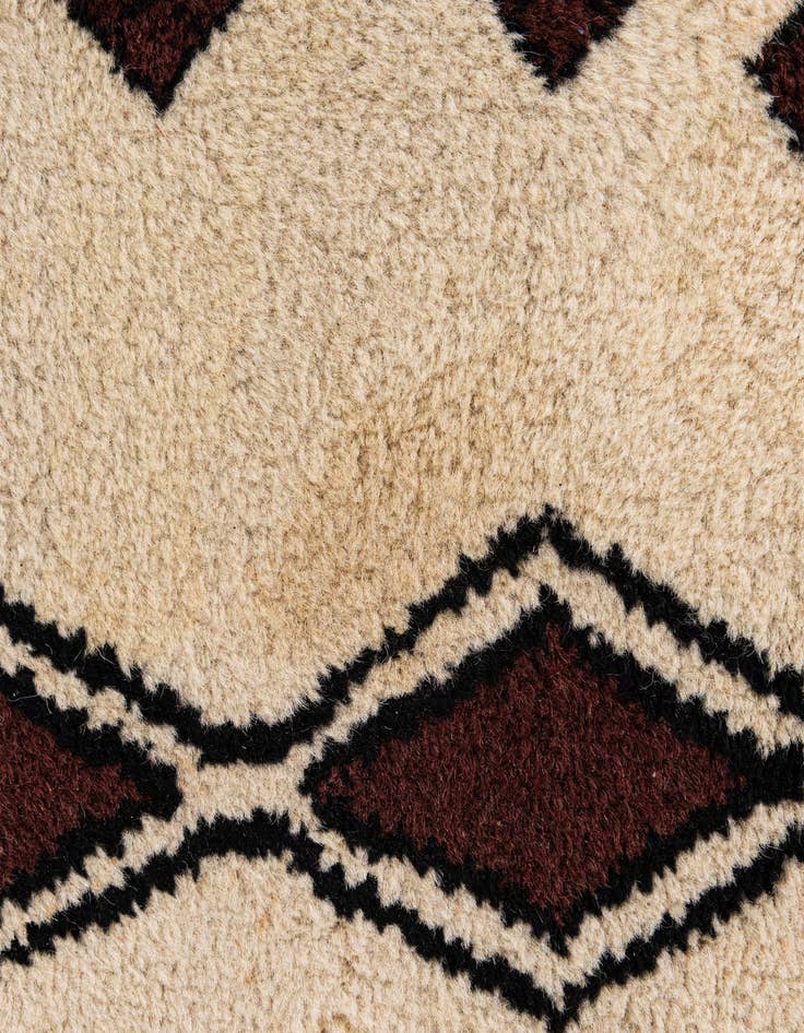 Detail image of  3' 4 x 6' 8  Hand Knotted Moroccan Wool Runner Rug