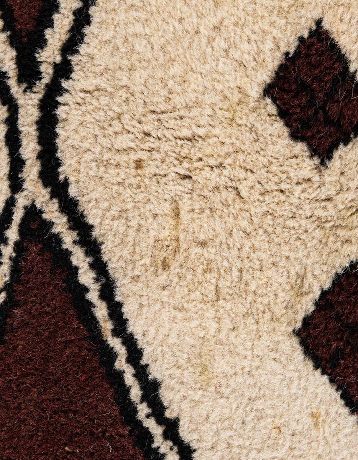 Detail image of  3' 4 x 6' 8  Hand Knotted Moroccan Wool Runner Rug