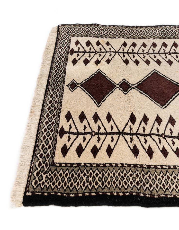 Detail image of  3' 4 x 6' 8  Hand Knotted Moroccan Wool Runner Rug