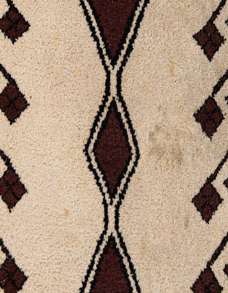 Detail image of  3' 4 x 6' 8  Hand Knotted Moroccan Wool Runner Rug