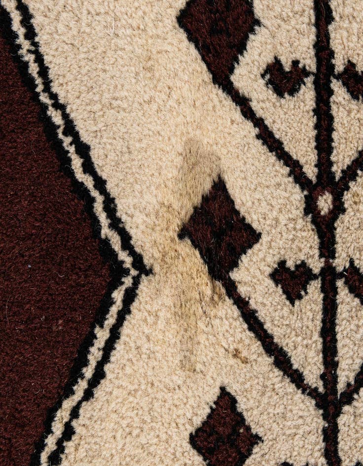 Detail image of  3' 4 x 6' 8  Hand Knotted Moroccan Wool Runner Rug