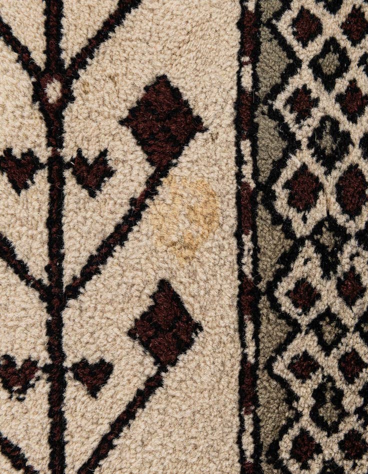 Detail image of  3' 4 x 6' 8  Hand Knotted Moroccan Wool Runner Rug