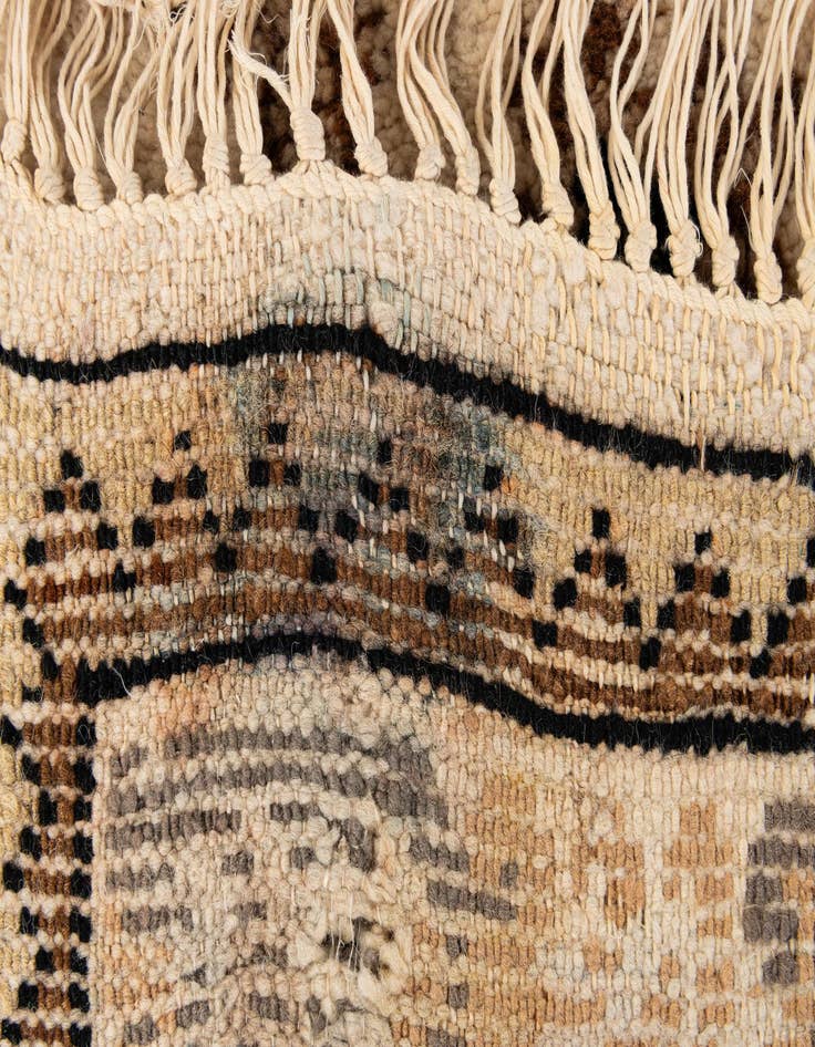 Detail image of  2' 7 x 5' 6  Hand Knotted Moroccan Wool Runner Rug