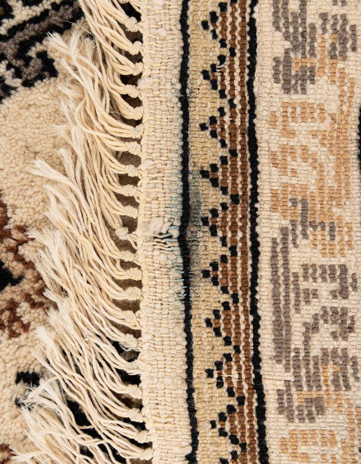 Detail image of  2' 7 x 5' 6  Hand Knotted Moroccan Wool Runner Rug