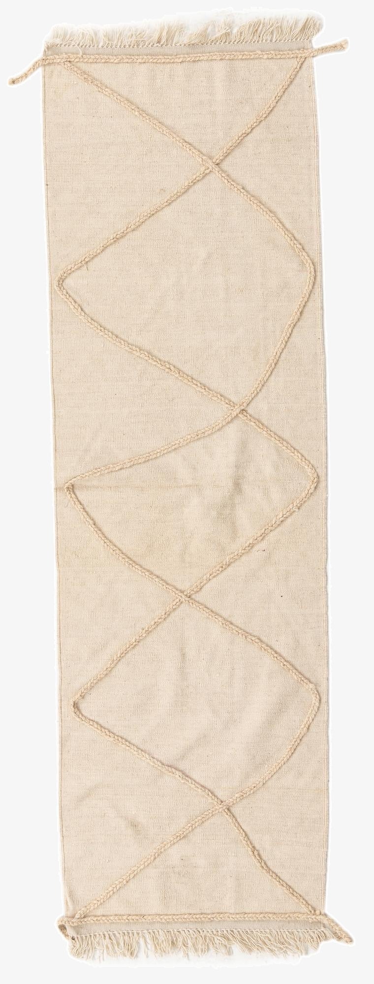  2' 7 x 8' 4  Hand Knotted Moroccan Wool Runner Rug