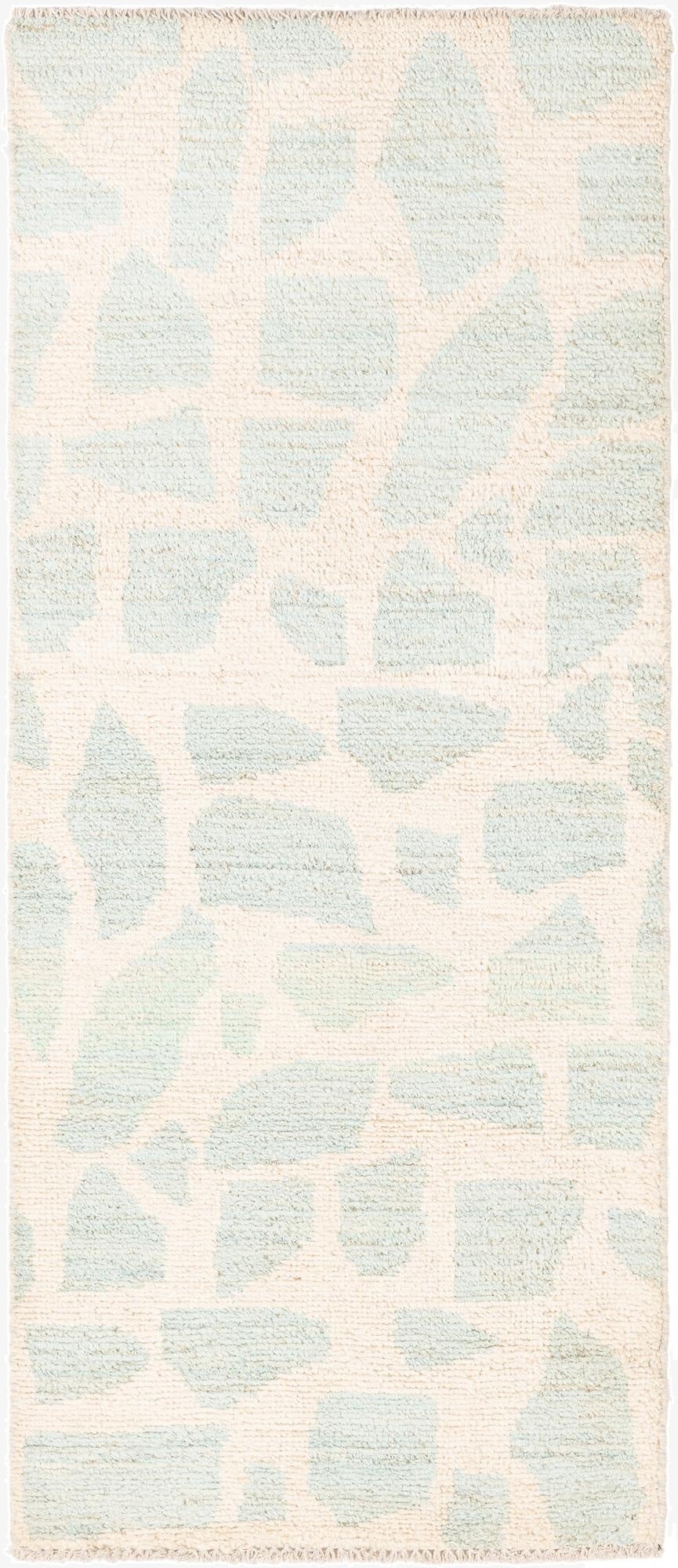  2' 6 x 6'  Hand Knotted Moroccan Wool Runner Rug