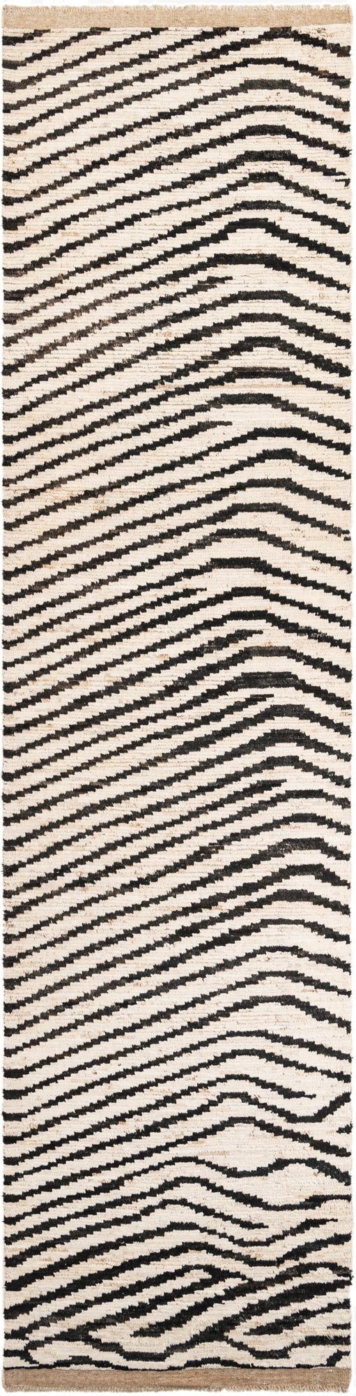  3' 7 x 14' 10  Hand Knotted Moroccan Wool Runner Rug