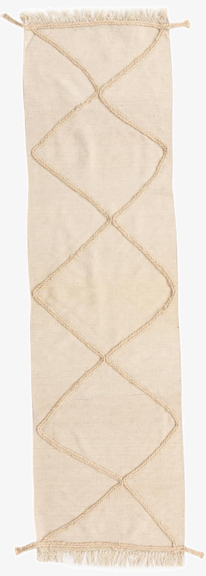  2' 4 x 8' 3  Hand Knotted Moroccan Wool Runner Rug