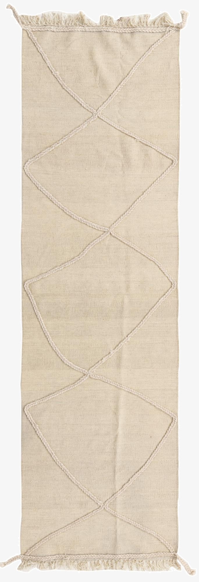  2' 6 x 8' 4  Hand Knotted Moroccan Wool Runner Rug