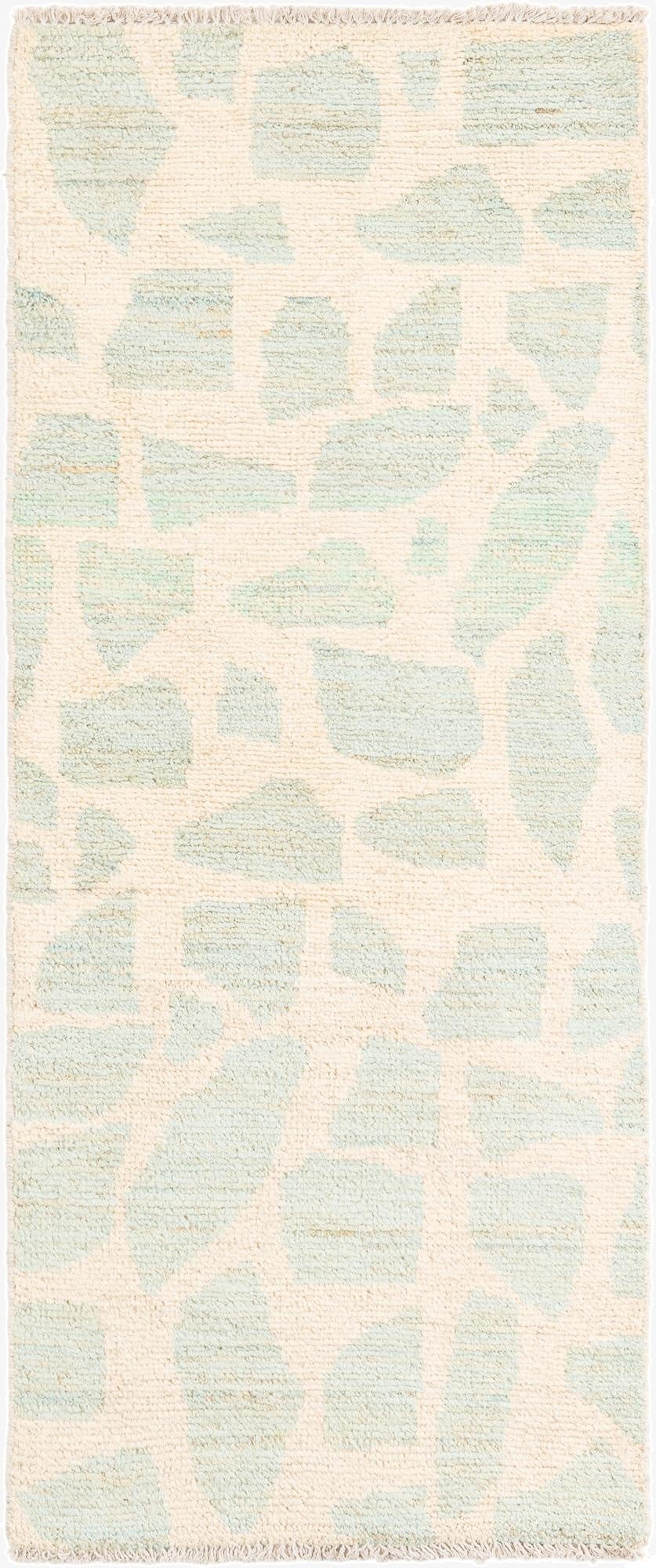  2' 6 x 6'  Hand Knotted Moroccan Wool Runner Rug