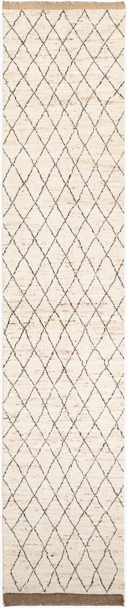  3' 2 x 15' 10  Hand Knotted Moroccan Wool Runner Rug