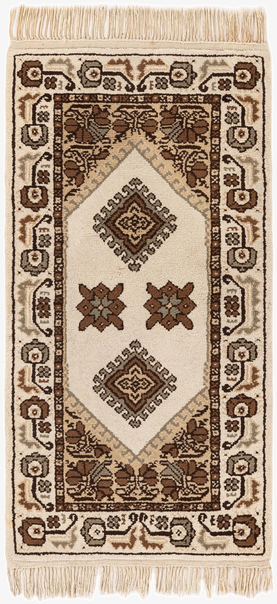  2' 5 x 4' 8  Hand Knotted Moroccan Wool Runner Rug