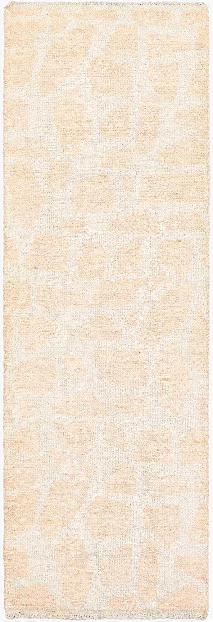  2' 10 x 8' 4  Hand Knotted Moroccan Wool Runner Rug