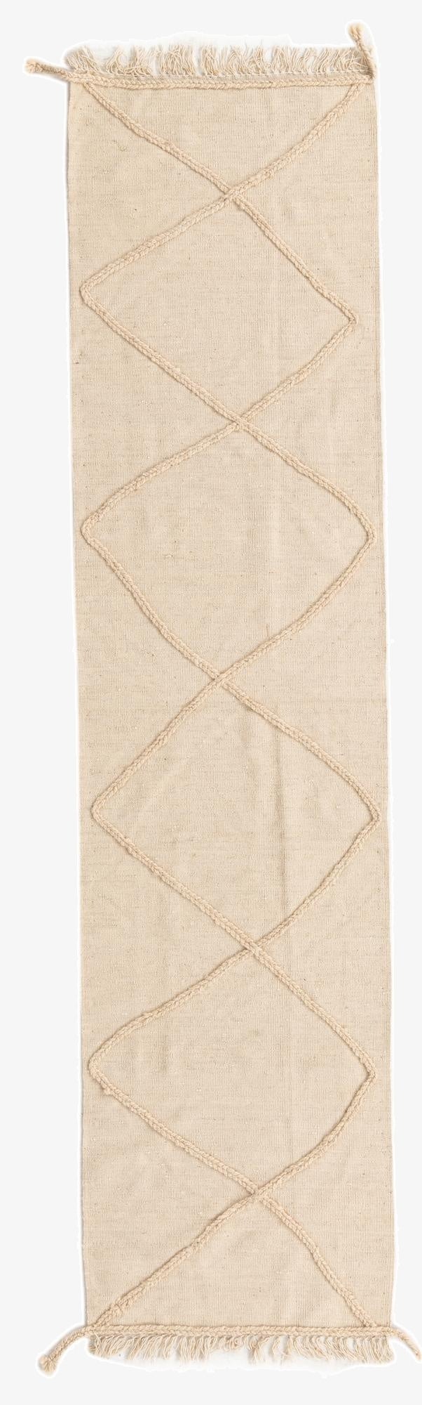  2' 5 x 9' 10  Hand Knotted Moroccan Wool Runner Rug