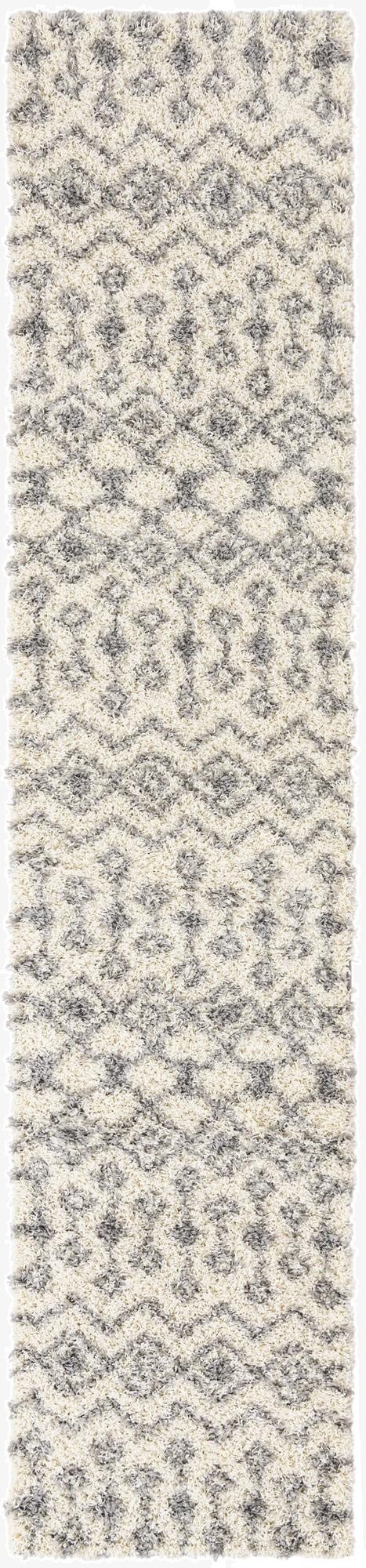  2' 7 x 12' Moroccan Trellis Shag Runner Rug