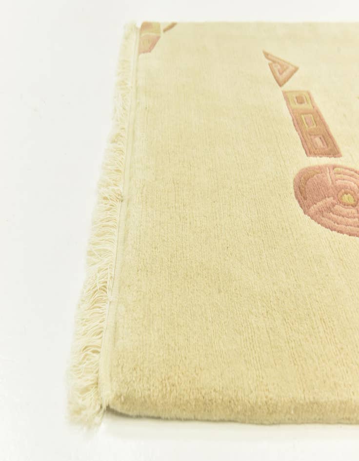 Detail image of 4' 7 x 9' 10 Hand Knotted Nepal Wool Runner Rug