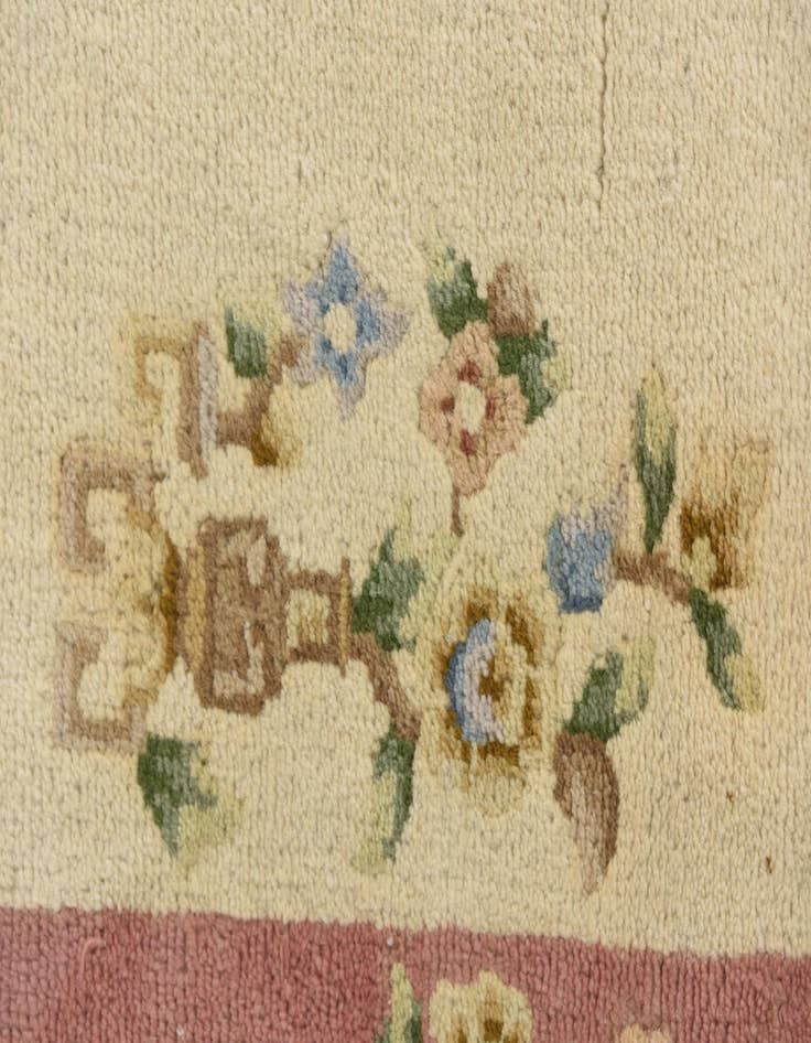 Detail image of 2' 2 x 4' 5 Hand Knotted Nepal Wool Runner Rug