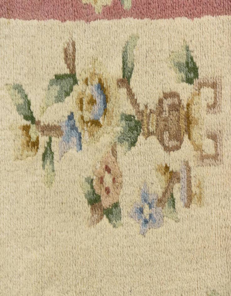 Detail image of 2' 2 x 4' 5 Hand Knotted Nepal Wool Runner Rug