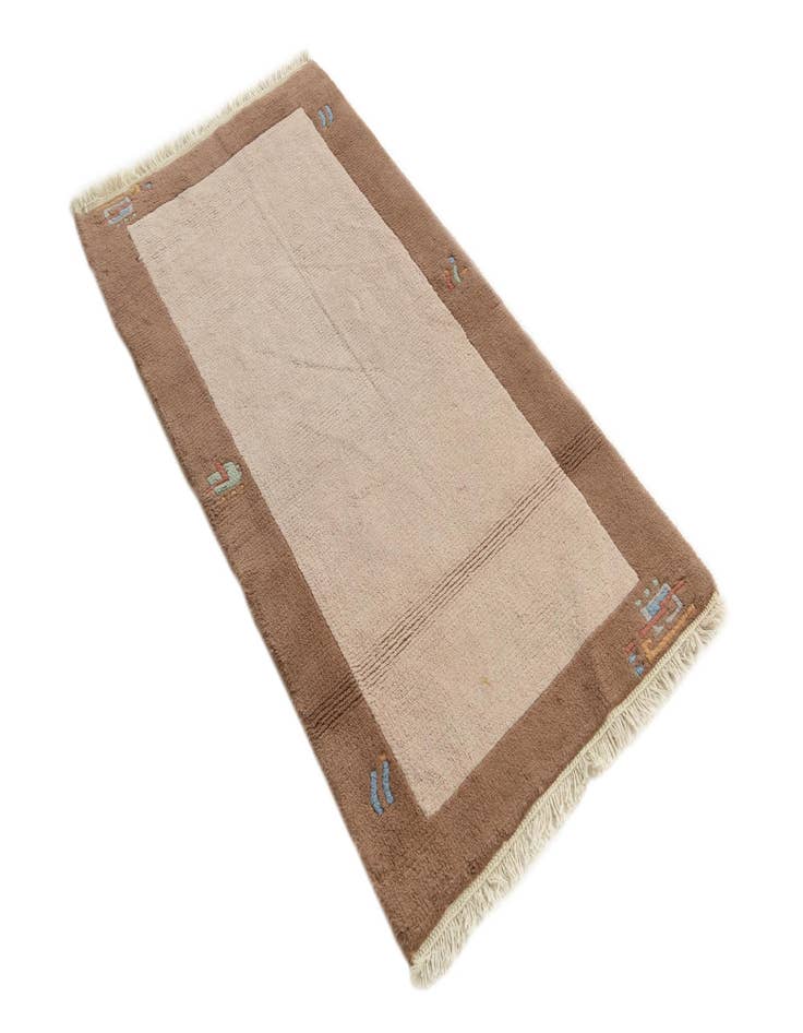 Detail image of  2' 4 x 4' 9  Hand Knotted Nepal Wool Runner Rug