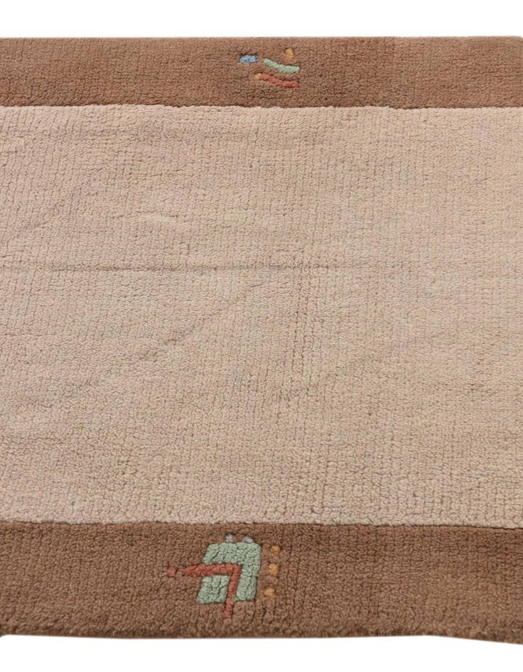 Detail image of  2' 4 x 4' 9  Hand Knotted Nepal Wool Runner Rug