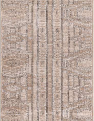 A 13 ft runner rug with a Southwestern vintage stripe pattern in ivories, creams, and whites, perfect for a hallway.