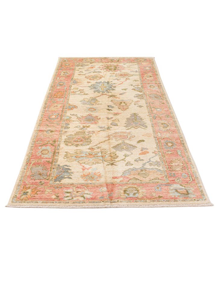 Detail image of  4' 2 x 9' 11  Hand Knotted Oushak Wool Runner Rug