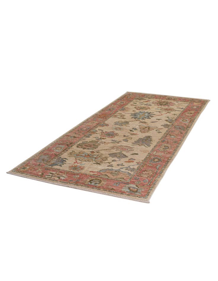 Detail image of  4' 2 x 9' 11  Hand Knotted Oushak Wool Runner Rug