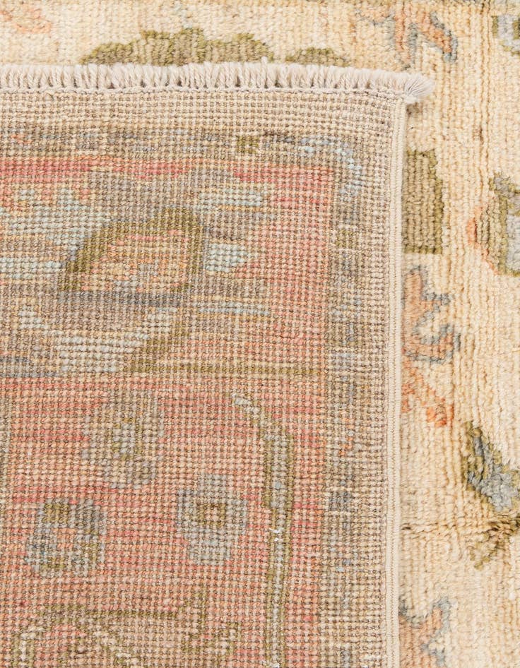 Detail image of  4' 2 x 9' 11  Hand Knotted Oushak Wool Runner Rug