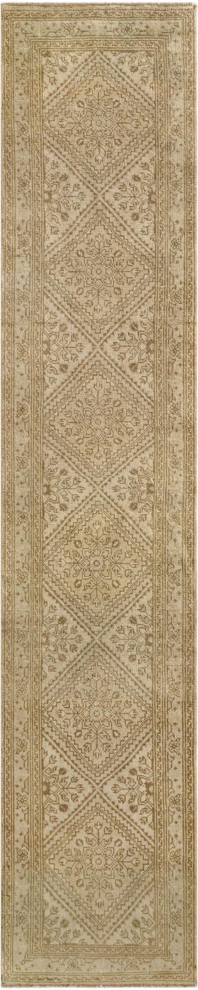  2' 8 x 12' 11  Hand Knotted Oushak Wool Runner Rug