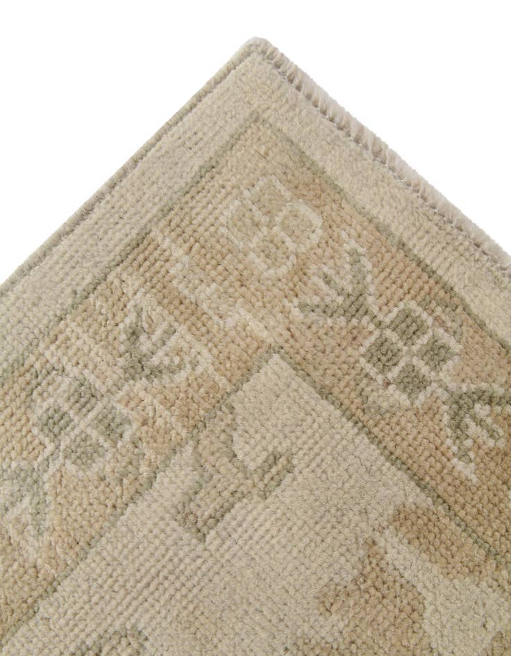 Detail image of  2' 11 x 10'  Hand Knotted Oushak Wool Runner Rug