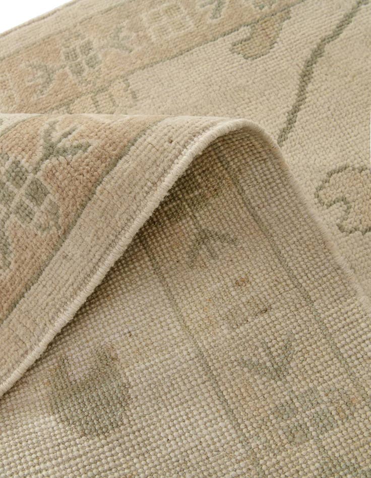 Detail image of  2' 11 x 10'  Hand Knotted Oushak Wool Runner Rug
