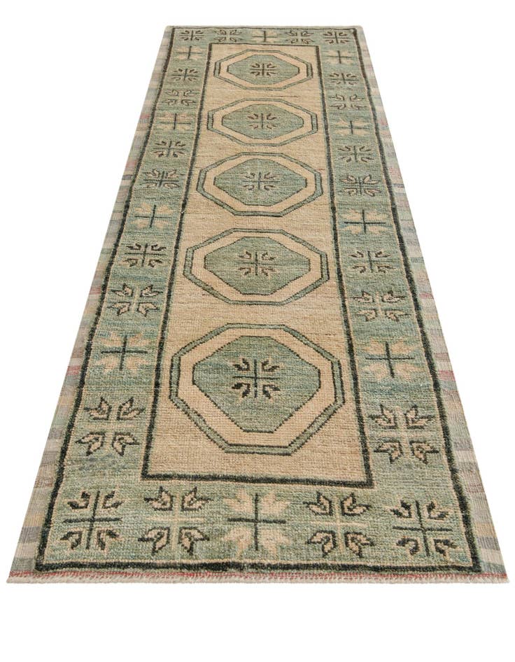 Detail image of  2' 9 x 8' 6  Hand Knotted Oushak Wool Runner Rug