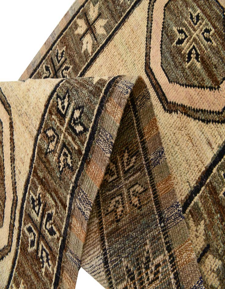 Detail image of  2' 8 x 12' 2  Hand Knotted Oushak Wool Runner Rug