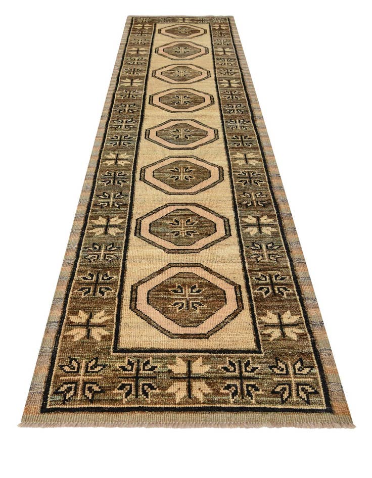 Detail image of  2' 8 x 12' 2  Hand Knotted Oushak Wool Runner Rug