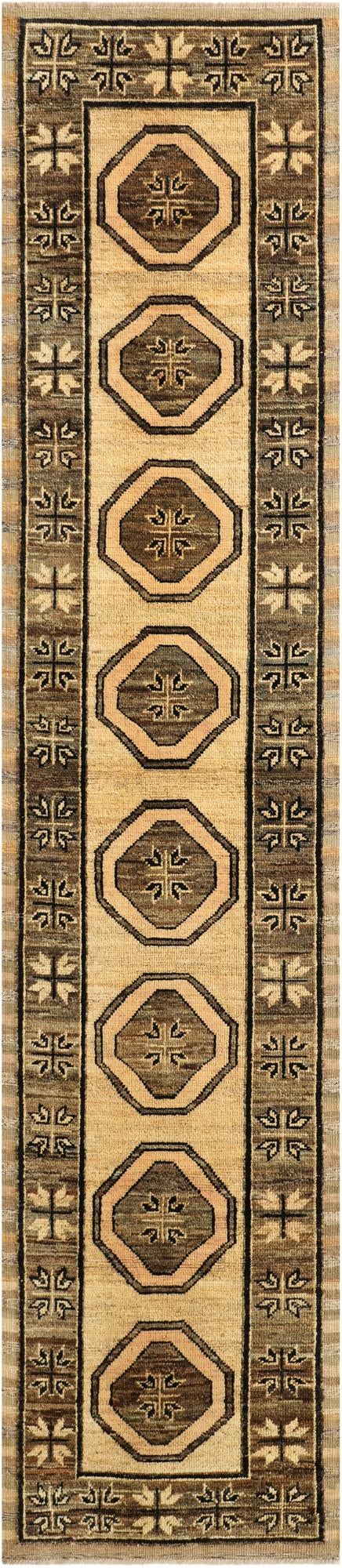  2' 8 x 12' 2  Hand Knotted Oushak Wool Runner Rug