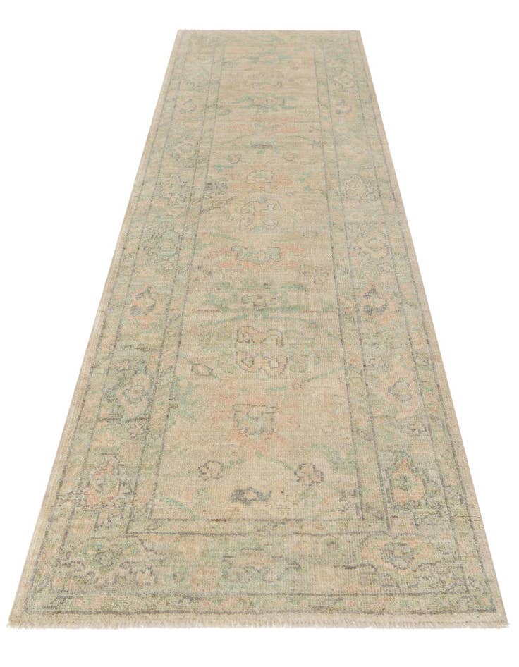 Detail image of  2' 9 x 9' 9  Hand Knotted Oushak Wool Runner Rug