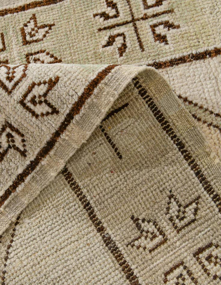 Detail image of 2' 9 x 11' Hand Knotted Oushak Wool Runner Rug