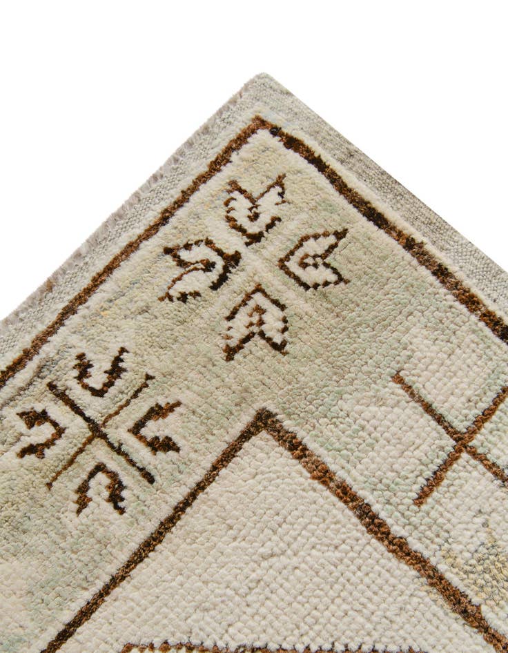 Detail image of 2' 9 x 11' Hand Knotted Oushak Wool Runner Rug